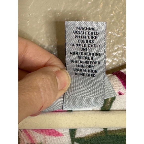 Catherines 4X Tropical Palm Print Rayon Sleeveless Blouse Boho Resort Top - Picture 4 of 4